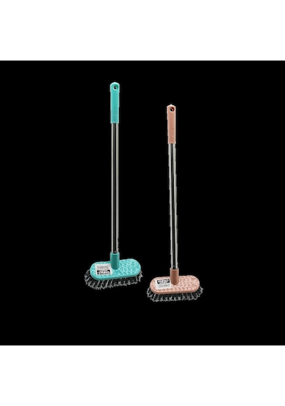 Mini Temizlik Fırçası Metal Saplı 4.5x12.5 Cm, Orta Sert Kıllar Çok Renkli