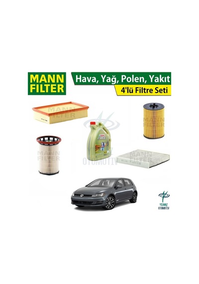 Vw Golf 7 1.6 Tdı Dizel Mann Filtre Bakım Seti 2013-2019-Castrol Vw Golf 7 1.6 Tdı Dizel Mann Filtre Bakım Seti 2013-2019-Castrol
