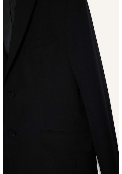 Defacto Slim Fit Dar Kesim Twill Düğmeli Blazer Ceket F7232ax25aubk27 Siyah Defacto Slim Fit Dar Kesim Twill Düğmeli Blazer Ceket F7232ax25aubk27 Siyah