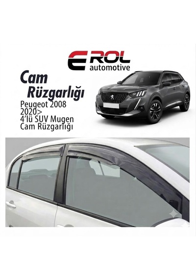 Peugeot 2008 2020 4'lü Suv Mugen Cam Rüzgarlığı Siyah