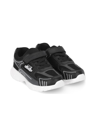 Slazenger Pırus Unisex Çocuk Siyah / Beyaz Günlük Spor Ayakkabısı Siyah - Beyaz