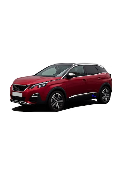 S-Dizayn Peugeot 3008 Krom Yan Kapı Çıtası 4 Prç. 2016  Üzeri