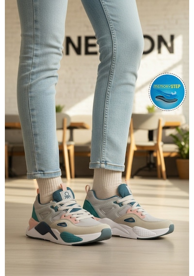 United Colors Of Benetton Gri Bağcıklı Memory Foam Unisex Spor Ayakkabı Bnı-11109 G