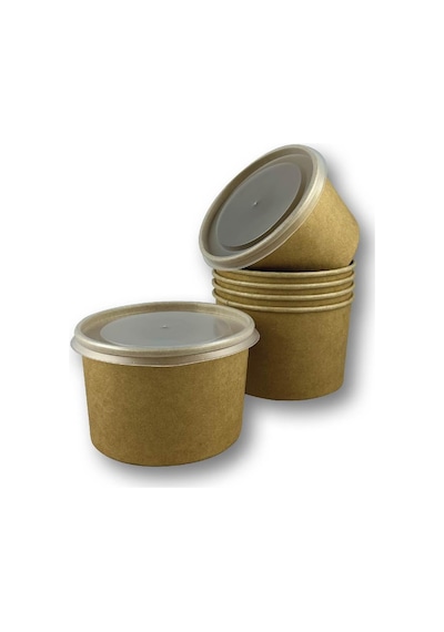 Packanya 50 Adet Kapaklı Çorba Kasesi 16 Oz Diğer