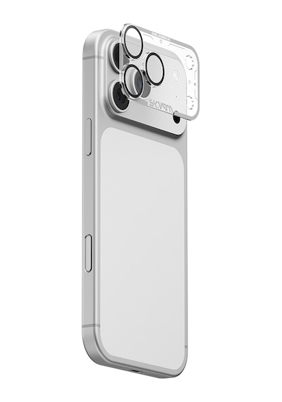 Apple Uyumlu   iPhone 17 Pro Skinarma Magma Serisi Mat Kamera Lens Koruyucu Gri