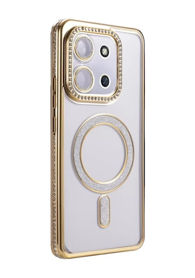 Newface Xiaomi Redmi 15c 4g Joke Simli Magneticsafe Kılıf - Gold Altın
