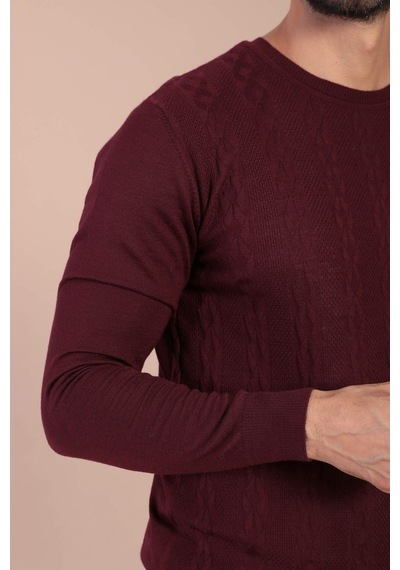 Ferraro Bisiklet Yaka Superfine Yün Kazak - Bordo Bordo (490434031) Bordo Ferraro Bisiklet Yaka Superfine Yün Kazak - Bordo Bordo (490434031) Bordo