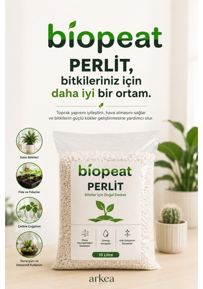 Perlit 10 Litre Toprak Düzenleyici Hava Geçirgenliği Ve Drenaj Destekleyici Perlit 1000