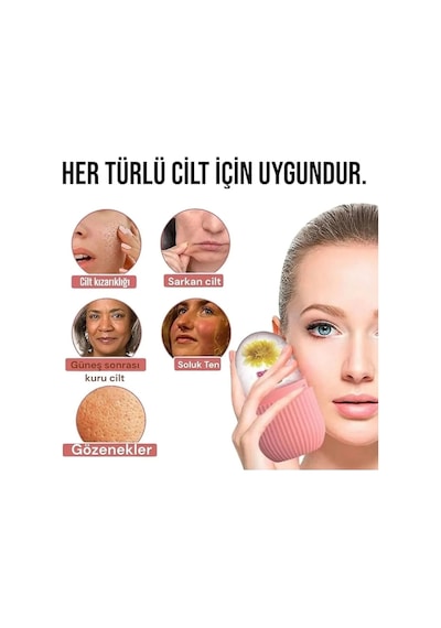 Busstier Silikon Buz Küpü Rulo: Yüz, Göz Ve Boyun Masajı İçin Cilt Bakım Aracı, Göz Torbalarını Giderici Diğer
