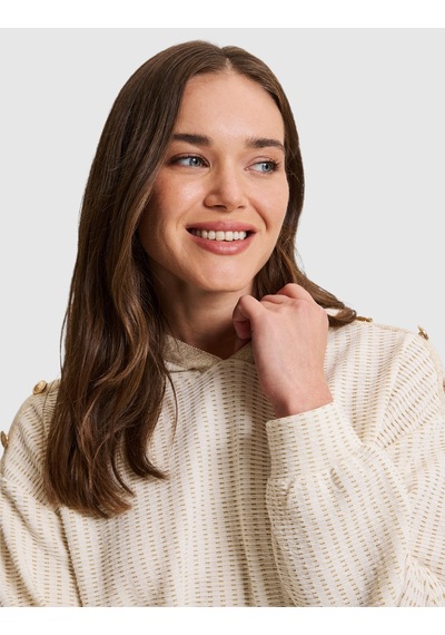 Pierre Cardin Ekru Oversize Sweatshirt 50325428 Vr019