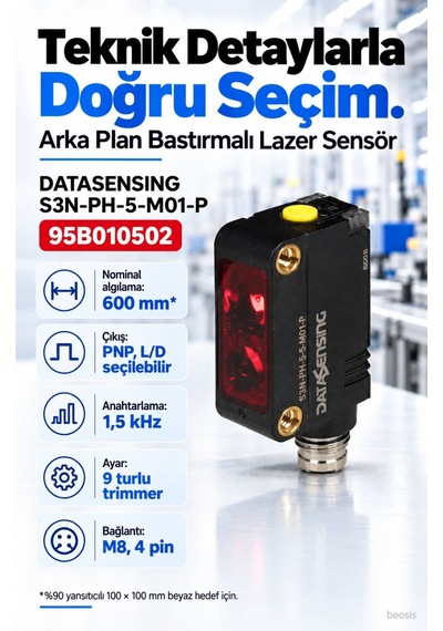 Datasensing S3n-ph-5-m01-p 600 Mm Lazer Arka Plan Bastırmalı Foto