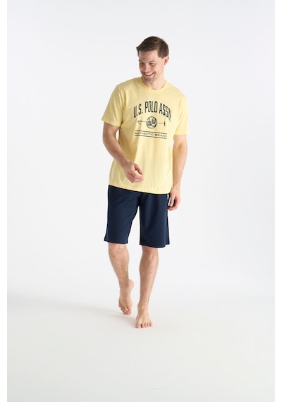 U.S. Polo Assn. Lisanslı Erkek Sarı Şort Takım 19018
