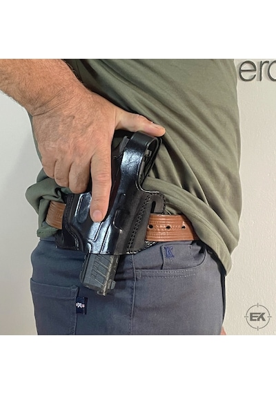 Erolav Sar-9 Ve Tp-9 Uyumlu Yarım Kelebek Dış Taşıma Deri Kılıf Siyah