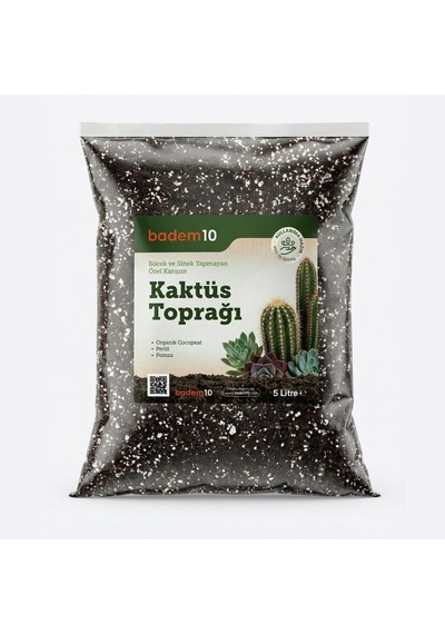 Organik Cocopeat Perlit Pomza Karışımlı Kaktüs Ve Sukulent Toprağı 5 Litre 0,250