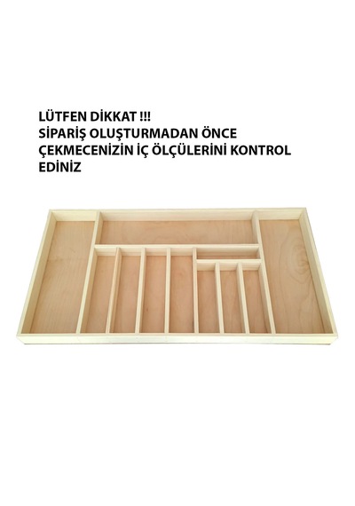 Ahşap Kaşıklık 75 X 40 Cm. Çekmece İçi Yemek Takımı Ve Servis Gereçleri Düzenleyici Organizer