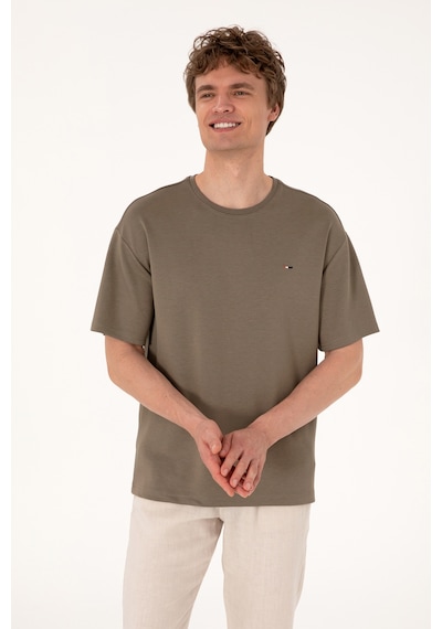 U.S. Polo Assn. Erkek Comfort Fit Bisiklet Yaka Vizon Tişört 50307322-VR052