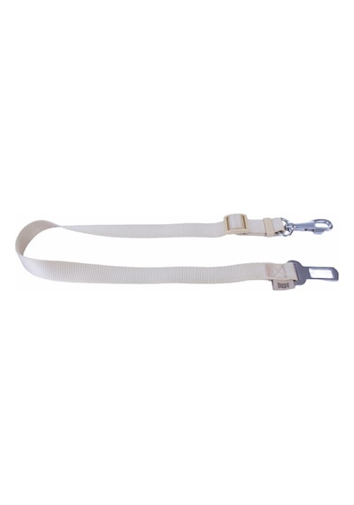 Doggie Dokumadan El Yapımı Köpek İçin Emniyet Kemerli Bağlantı Aparatı 2.5 x 50-80 CM Krem