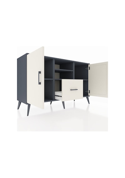 Hyperion Konsol 4 Raflı Tek Çekmeceli 2 Kapaklı 132x44x83 Antrasit-aytaşı Aytaşı Hyperion Konsol 4 Raflı Tek Çekmeceli 2 Kapaklı 132x44x83 Antrasit-aytaşı Aytaşı