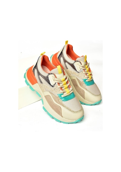 Fox Shoess312214109 Bej Kalın Tabanlı Spor Ayakkabı Sneakers Bej