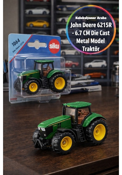 Siku John Deere 6215r Traktör Metal Oyuncak Çiftlik Aracı Koleksiyon Modeli 6.7 Cm