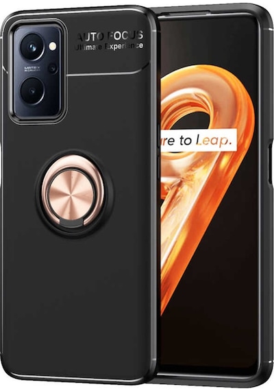 Oppo A96 4G Kılıf Zore Ravel Yüzüklü Silikon Kılıf