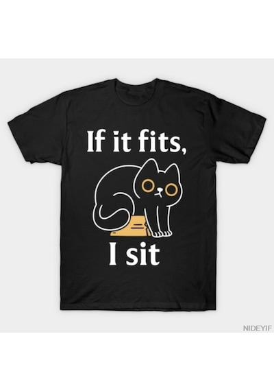 Flood Of Style Cat Logic İn Action Erkek Kadın Tişörtü %100 Pamuklu Tişörtler Kısa Kollu Üstler 0202-3 Çok Renkli