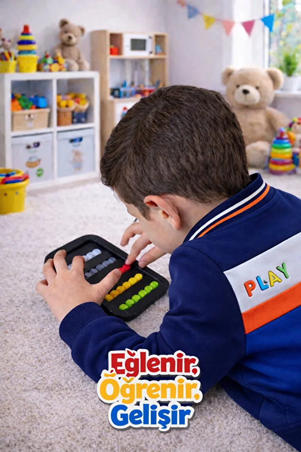 Eğitici Zeka Oyunu Renk Eşleştirme & Kaydırmalı Bulmaca Oyuncağı Çocuk Dikkat Geliştirici