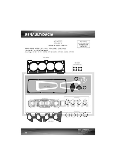 Otoconta 40149003 Üst Takım Contası Megane-clıo Symbol 1.6 8v K7j/k7m Keçeli Silindir Kapak Contası Std Subap Lastikli 770146820 1 Takım Otoconta 40149003 Üst Takım Contası Megane-clıo Symbol 1.6 8v K7j/k7m Keçeli Silindir Kapak Contası Std Subap Lastikli 770146820 1 Takım