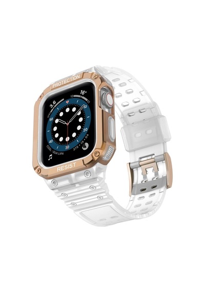 Watch 42mm Kr401 Silikon Kordon - Beyaz-rose
