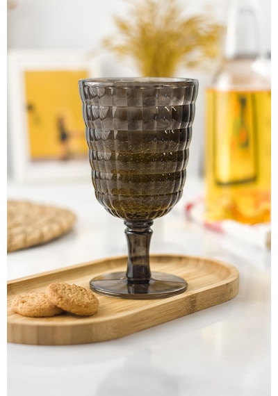 Allegra Füme Kadeh Bardak - 450 Ml Tekli Akrilik Malzeme - Cam Değildir Kırılmaya Dayanıklı