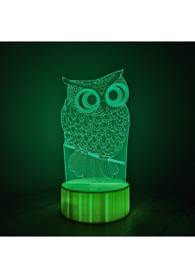 Jetjest Baykuş Figürlü 3d Led Gece Lambası