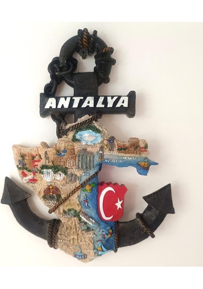 Biblo Çapa Ayaklı Biblo Obje Antalya Turizm Bayrak Gezi Tatil Masa Duvar Süsü