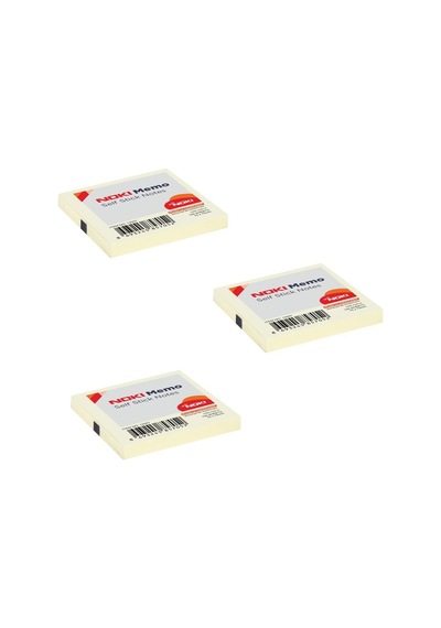 Noki Memo 75 X 75Mm Yapışkanlı Not Kağıdı 100 Yaprak Sarı 3 Adet