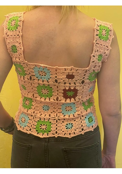 Gönülden Tasarım El Örgüsü Renkli Motifli Askılı Kadın Bluz Bady Süveter Yeni Sezon Üst Giyim Beyaz Gönülden Tasarım El Örgüsü Renkli Motifli Askılı Kadın Bluz Bady Süveter Yeni Sezon Üst Giyim Beyaz