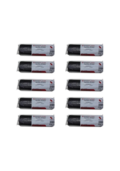 Gnr Endüstriyel Jumbo Çöp Torbası Poşeti - 2 Kat - Siyah - 500 Gr. - 80x110 Cm. -10 X 10 Rulo