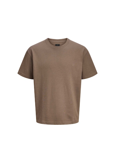 Jack & Jones Jprblaethan Ss Logo Tee Sn Kahverengi