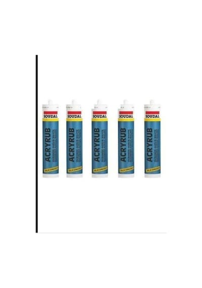 Soudal Silikonize Mastik 500gr Beyaz 5 Adet
