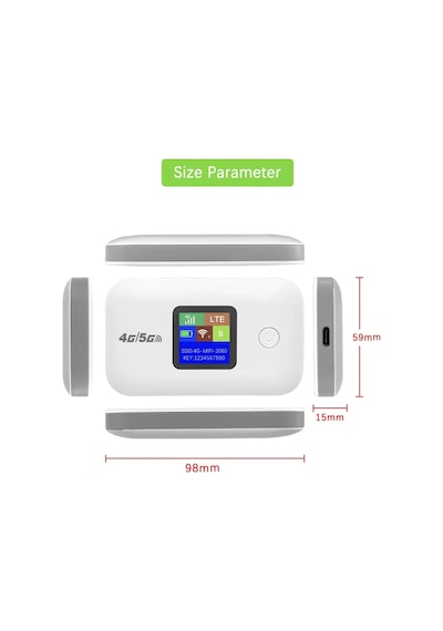 4g Mobil Sim Kartlı Wifi Router 150mbps 3000mah Taşınabilir Hotspot Modem Kayıtlı