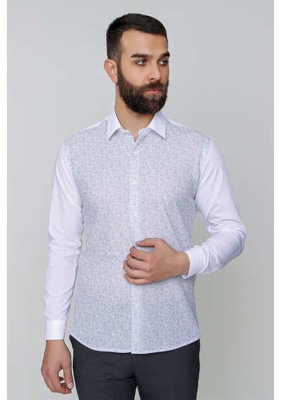 Efor G 1481 Slim Fit Gri Spor Gömlek Gri