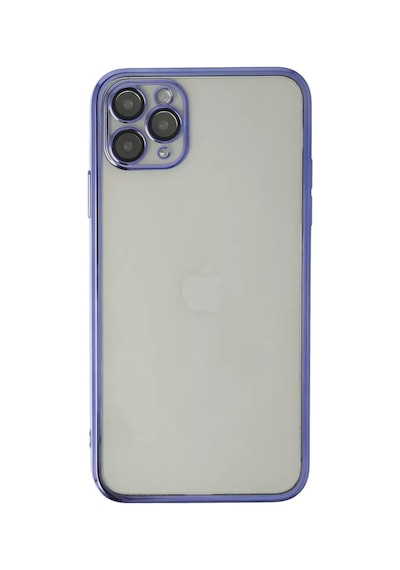 Apple iPhone Uyumlu 11 Pro Kılıf Lensli Silikon - Mor Çok Renkli