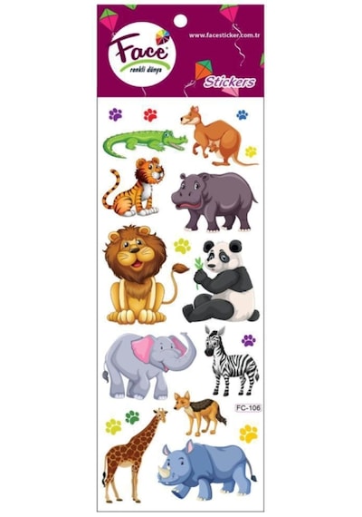 Face Sticker Renkli Kabartma Fc-106