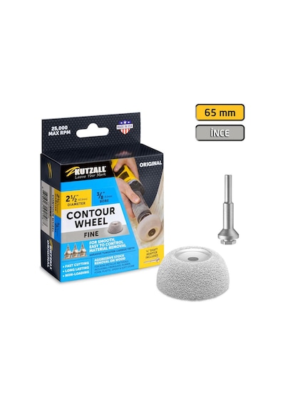 Kutzall Cw212o230 İnce Diş Ahşap Çanak Törpü 65 Mm