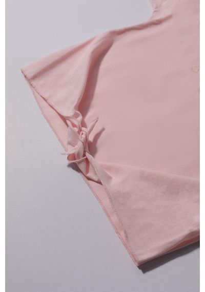 Luess Kız Çocuk Pembe %100 Pamuk Baskılı Tişört-pembe Pembe