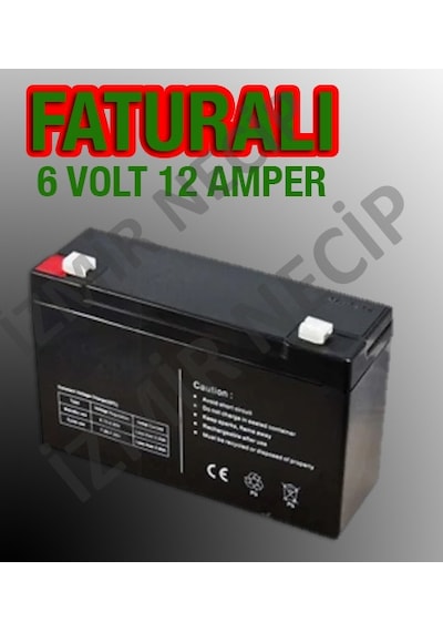 6 Volt 12 Amper Motosiklet- Oyuncak Araba Akü Pil Batarya