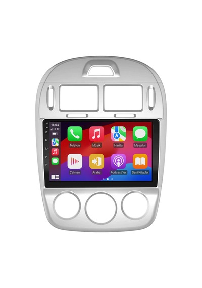 Kia Cerato Araç Multimedya Android Ekran Carplay Double Teyp 4+64 9" 04-06 Silver Cadence Old