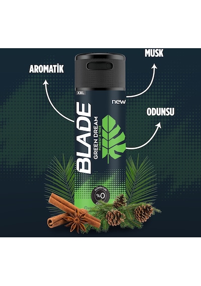 Blade Green Dream Erkek Sprey Deodorant 6 x 200 ML