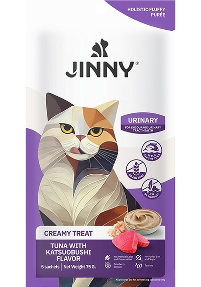 Jinny Ton Balıklı Urinary Creamy Kedi Ödükü 5x15 Gr