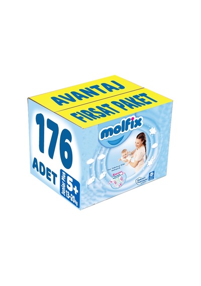 Molfix Bebek Bezi 5 Numara+ Junior Plus Avantaj Paketi 176 Adet