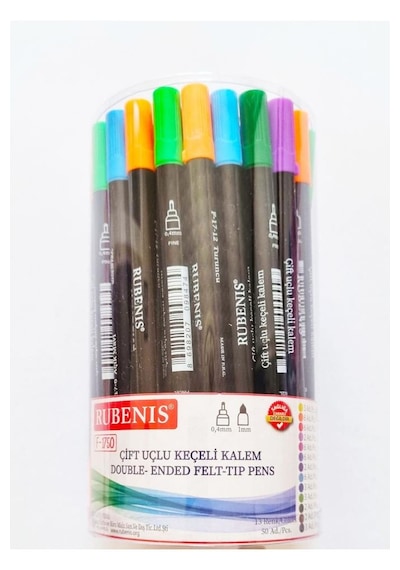 Rubenis Fineliner Kalem Seti 50'li 13 Renk F-1750