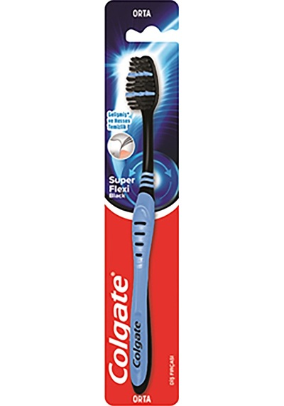 4 Adet Colgate Diş Fırçası Süper Flexi Siyah